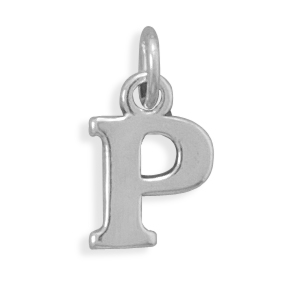 Oxidized "P" Charm