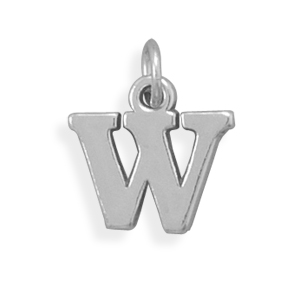 Oxidized "W" Charm