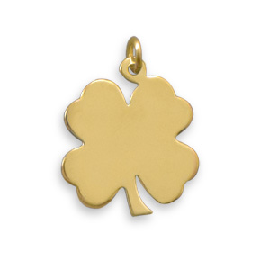 14/20 Gold Filled 4 Leaf Clover Engravable Pendant