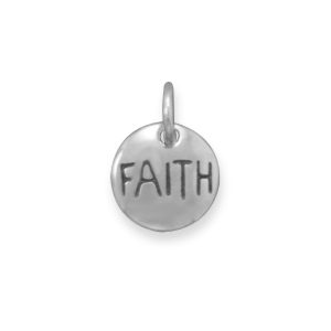 Oxidized "Faith" Charm