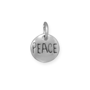 Oxidized "Peace" Charm
