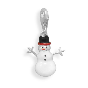 Snowman Charm with Lobster Clasp