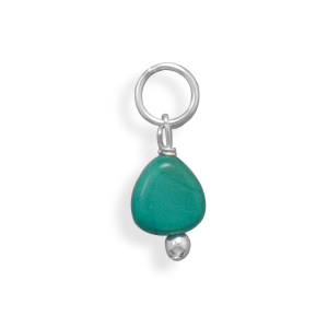 Turquoise Nugget Charm - December Birthstone