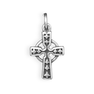 Oxidized Celtic Cross Charm