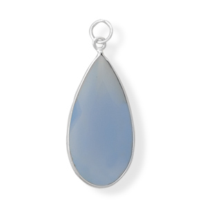 Blue Chalcedony Pear Shape Pendant
