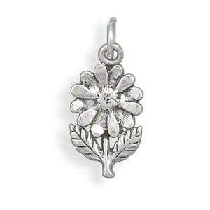 Flower with Stem/Leaves Charm