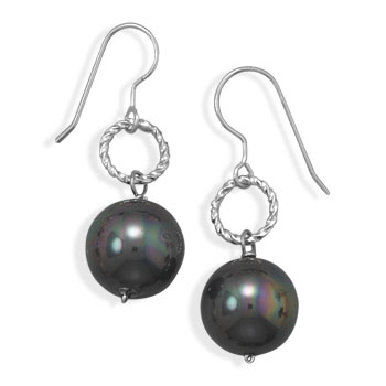 Black Shell Pearl Fashion Earrings