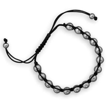 Adjustable Stainless Steel Macrame Men's Bracelet