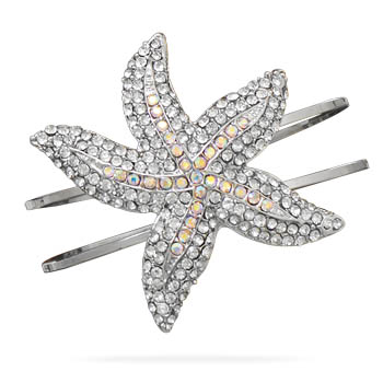 Crystal Starfish Fashion Bangle Bracelet