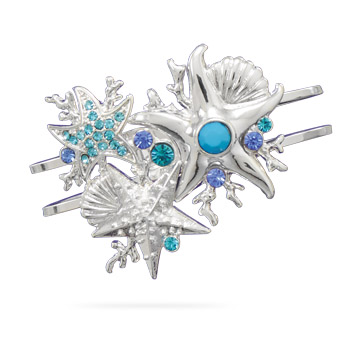 Blue Sea Shore Themed Fashion Bangle Bracelet