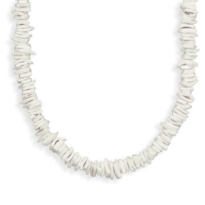 White Rose Chip Shell Fashion Necklace