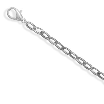 24" Oxidized Silver Plated Stainless Steel Chain