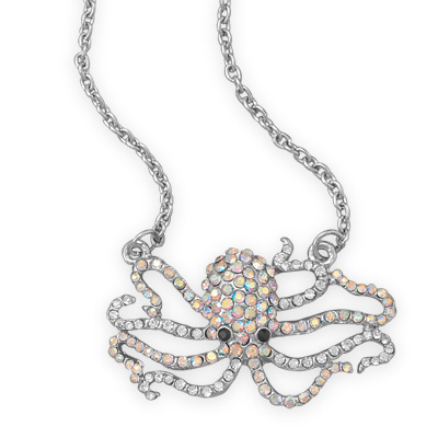 20"+3" Crystal Octopus Fashion Necklace