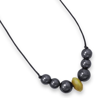 22" Fashion Necklace with Hematite