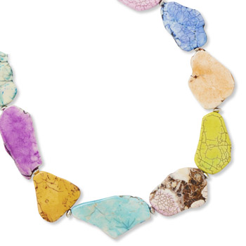 18" + 2" Multicolor Magnesite Fashion Necklace
