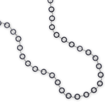 36" Hematite Circle Bead Necklace