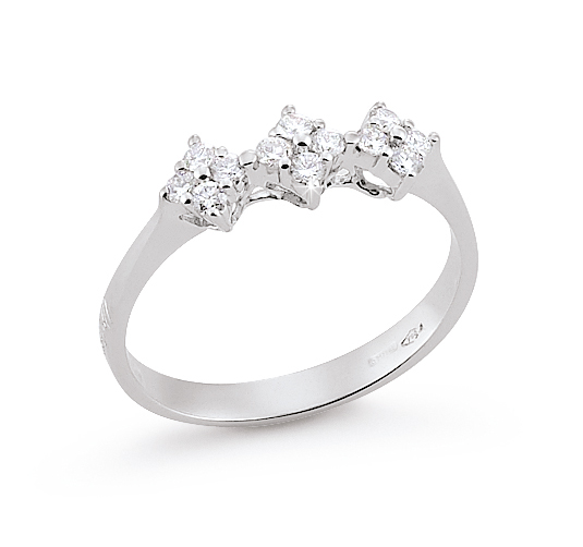 Royal Wedding Ring 0.3 Ct Diamonds 18K White Gold