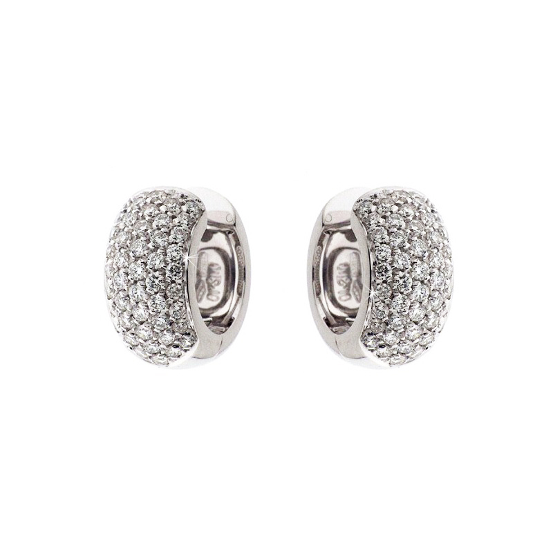 Pave Huggie Diamond Earrings from Italy