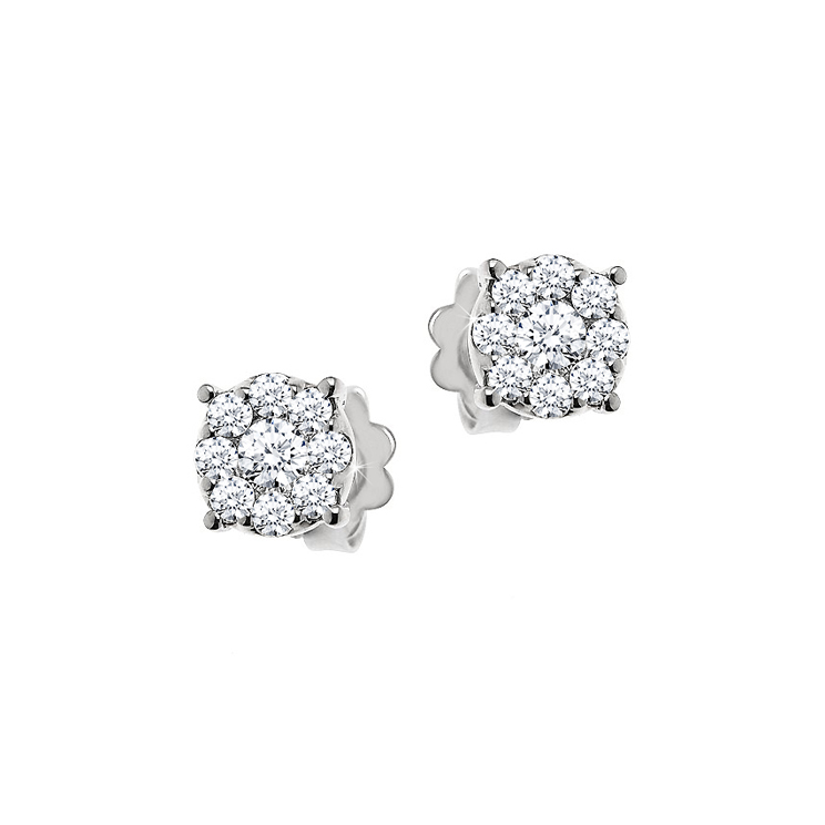 Stud Earrings 0.44CT Diamonds from Italy