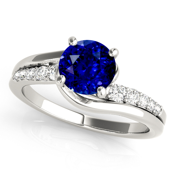 Avant-Garde Split Shank Bypass Sapphire Engagement Ring