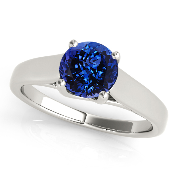 Round Cut Tanzanite Solitaire Engagement Ring