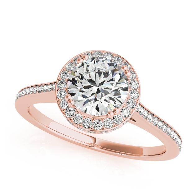 Double Halo Setting in 14k or 18k White, Yellow or Rose Gold