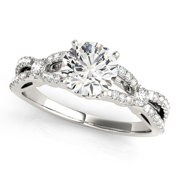 Royal Side Stone Engagement Ring w/ Infinity Shank