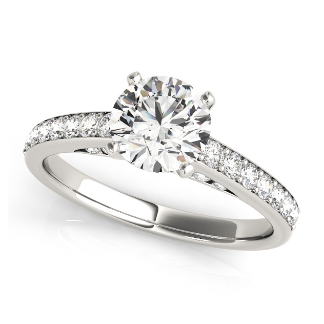 Side Stone Engagement Ring Accent Stones Shoulders